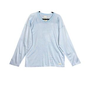 Nanamica OOAL Long Sleeve Tee Mens Medium Light Blue Rayon Cotton Made in Japan